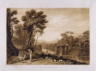The Woman and Tambourine (engraved by Charles Turner)